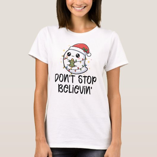 Don't Stop Believin' クリスマスゴースト Tシャツ (正面)