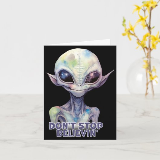 Dont Stop Believin Believe In Aliens  カード (黄色い花)
