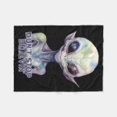 Dont Stop Believin Believe In Aliens フリースブランケット (正面(横))