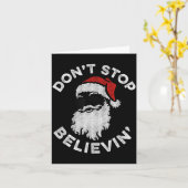 Don't Stop Believin' Cool Shades Santa  カード (黄色い花)