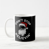 Don't Stop Believin' Cool Shades Santa  コーヒーマグカップ (左)