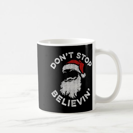 Don't Stop Believin' Cool Shades Santa  コーヒーマグカップ (右)