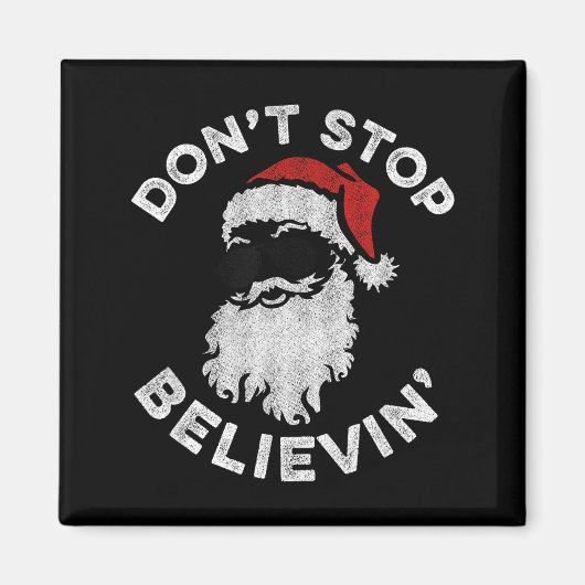 Don't Stop Believin' Cool Shades Santa  マグネット (正面)