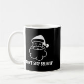 Dont Stop Believin Funny Santa Claus コーヒーマグカップ (左)