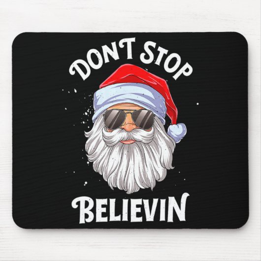 Dont Stop Believin Santa Christmas Boys Kids _1  マウスパッド (正面)