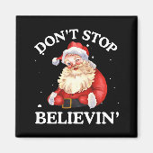 Don't Stop Believing Santa Funny Santa Claus Face  マグネット (正面)