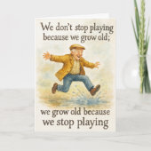 Don't Stop Playing We Grow Old Dad Birthday Gift カード (正面)