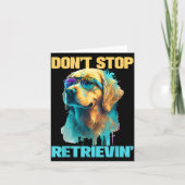 Don't Stop Retrievin - Retro Golden Retriever Dog  カード (正面)