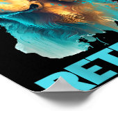 Don't Stop Retrievin - Retro Golden Retriever Dog ポスター (角)