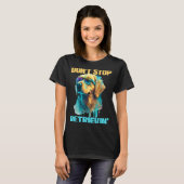 Don't Stop Retrievin - Retro Golden Retriever Dog  Tシャツ (正面フル)