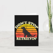 Don't Stop Retrieving Retro Golden Retriever Mom D カード (正面)