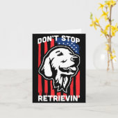 Don't Stop Retrieving Shirt American Flag Golden R カード (黄色い花)