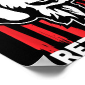 Don't Stop Retrieving Shirt American Flag Golden R ポスター (角)