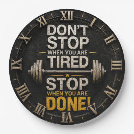 Don't Stop When You're Tired Gym Workout Mindset ペーパープレート