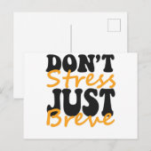 Dont Stress Just Breve Dyslexia Funny ADHD Gift ポストカード (正面/裏面)