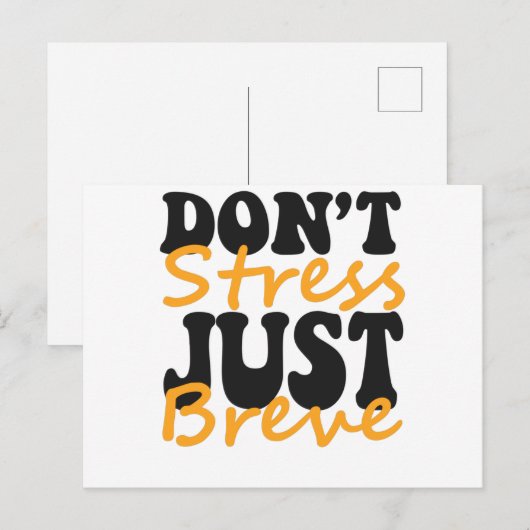 Dont Stress Just Breve Dyslexia Funny ADHD Gift ポストカード (正面/裏面)