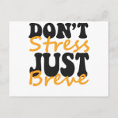 Dont Stress Just Breve Dyslexia Funny ADHD Gift ポストカード (正面)