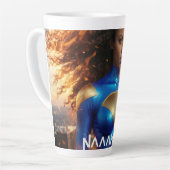 DON'T STRESS ME カフェラテマグ (左アングル)