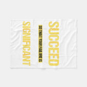 Don't Succeed Statistically Significant Science Pu フリースブランケット (正面(横))