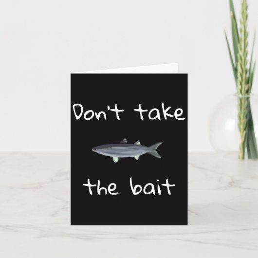 Dont Take The Bait Mullet Fish Artwork Painting  カード (正面)