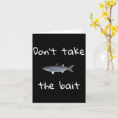 Dont Take The Bait Mullet Fish Artwork Painting  カード (黄色い花)