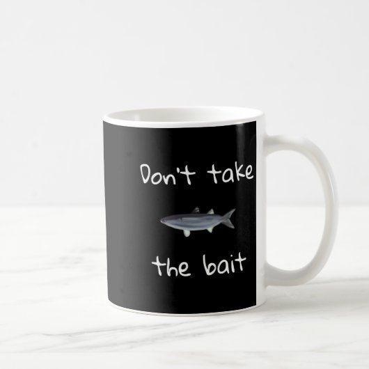 Dont Take The Bait Mullet Fish Artwork Painting  コーヒーマグカップ (右)