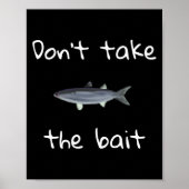 Dont Take The Bait Mullet Fish Artwork Painting  ポスター (正面)