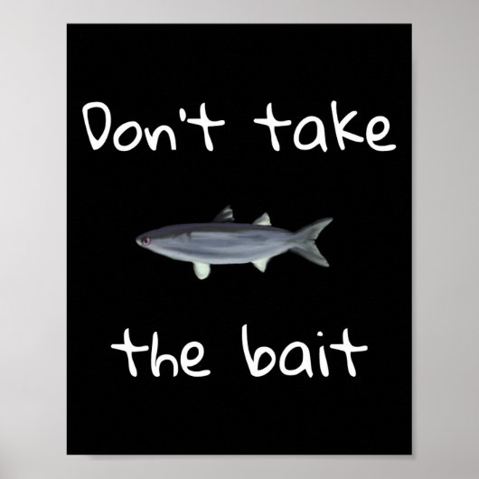 Dont Take The Bait Mullet Fish Artwork Painting  ポスター (正面)