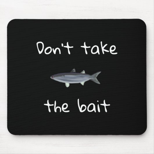 Dont Take The Bait Mullet Fish Artwork Painting  マウスパッド (正面)