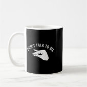 Don't Talk To Me Funny Italian Hand Silence Sign S コーヒーマグカップ (左)