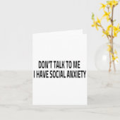 Don't Talk To Me I Have Social Anxiety Introvert F カード (黄色い花)