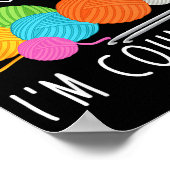 Don't Talk To Me I'm Counting Crochet Knitting Fun ポスター (角)