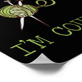 Don't Talk To Me I'm Counting Crochet Knitting Quo ポスター (角)