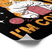 Don't Talk To Me I'm Counting Funny Cat Knits Croc ポスター (角)