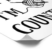 Dont Talk To Me Im Counting Funny Crochet  ポスター (角)