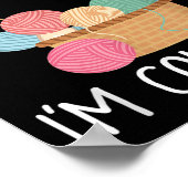 Don't Talk To Me I'm Counting - Funny Knitter Gift ポスター (角)