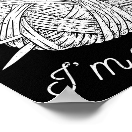 Don't Talk To Me I'm Counting Knitting Lover Funny ポスター (角)