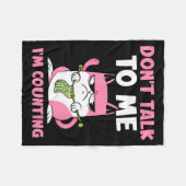 Don't Talk To Me I'm Counting Knitting Yarn Knit K フリースブランケット (正面(横))