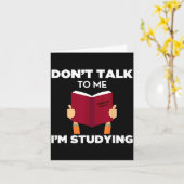 Don't Talk To Me I'm Studying Funny Book Studious カード (黄色い花)