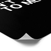 Don't Talk To Me Print On The Back Funny Anti Soci ポスター (角)