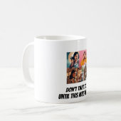 "Don't Talk To Me Until This Mug Is Empty" Fun コーヒーマグカップ (正面左)