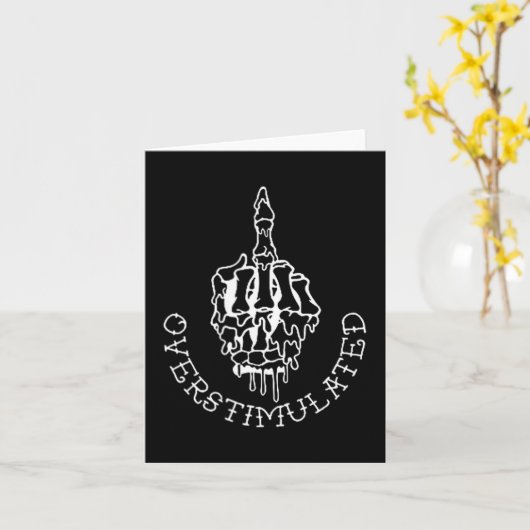 Don't Talk To Me When I'm Overstimulated - Front A カード (黄色い花)