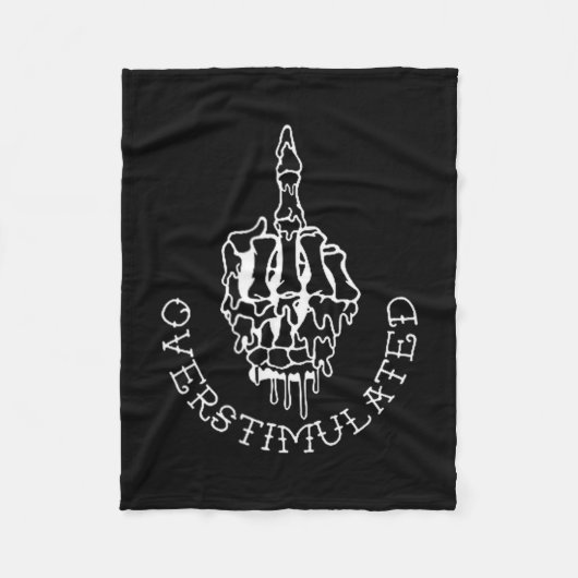 Don't Talk To Me When I'm Overstimulated - Front A フリースブランケット (正面)