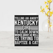 Don't Tell An Angry Kentucky Girl To Calm Down Fun カード (黄色い花)