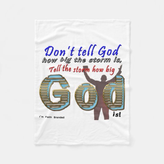 Dont Tell God How Big Your Is  フリースブランケット (正面)