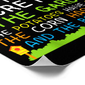 Don't Tell Secret In The Garden Funny Gardener  ポスター (角)