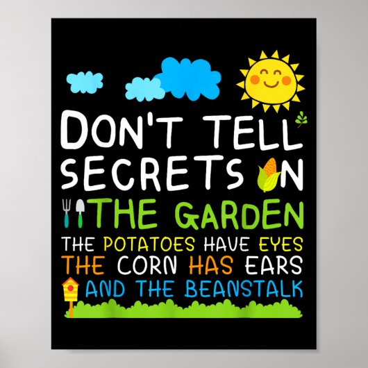 Don't Tell Secret In The Garden Funny Gardener  ポスター (正面)