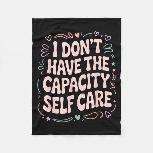 Don't The Don' Capacity Self Care Burnout フリースブランケット (正面)