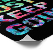 Don't Think Just Keep Going Workout Motivational  ポスター (角)