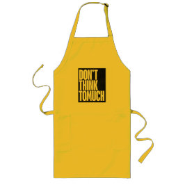 Don't think too much logo on apron ロングエプロン
